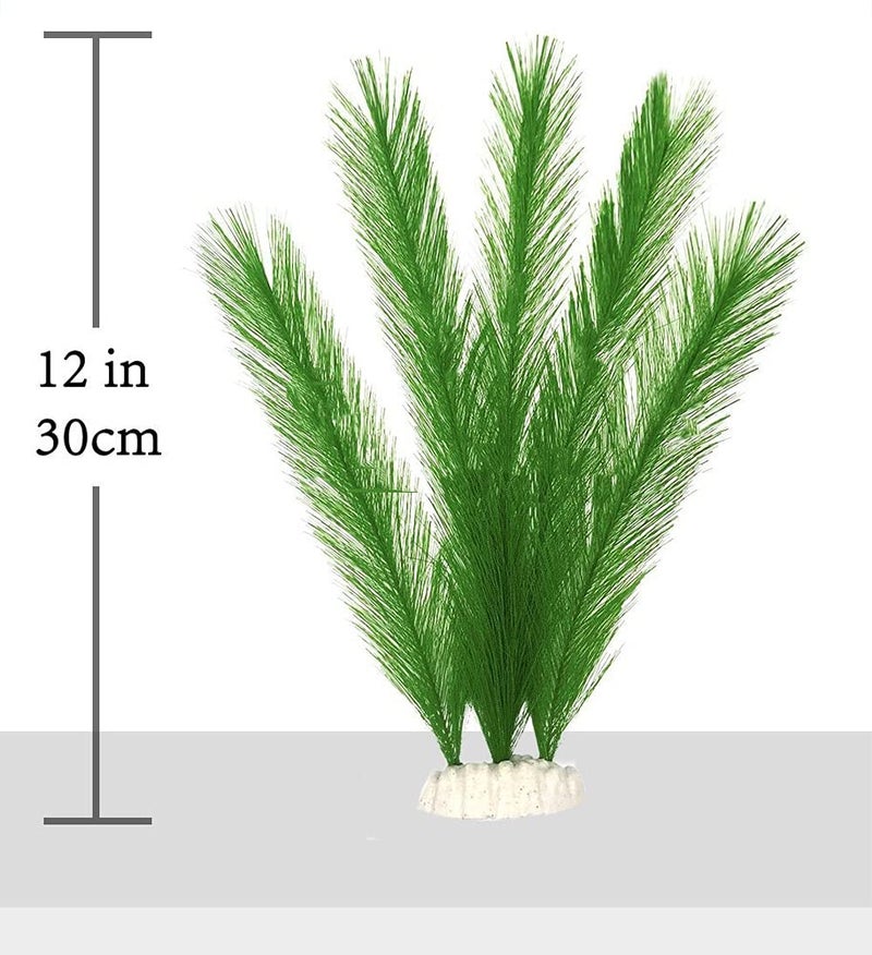 Norgail Aquarium Plastic Silk Plant Decorations Fish Tank Artificial Green Water Plants Made of Silk Fabrics, Safe for All Fish & Pets Large 3Pcs - Image 3